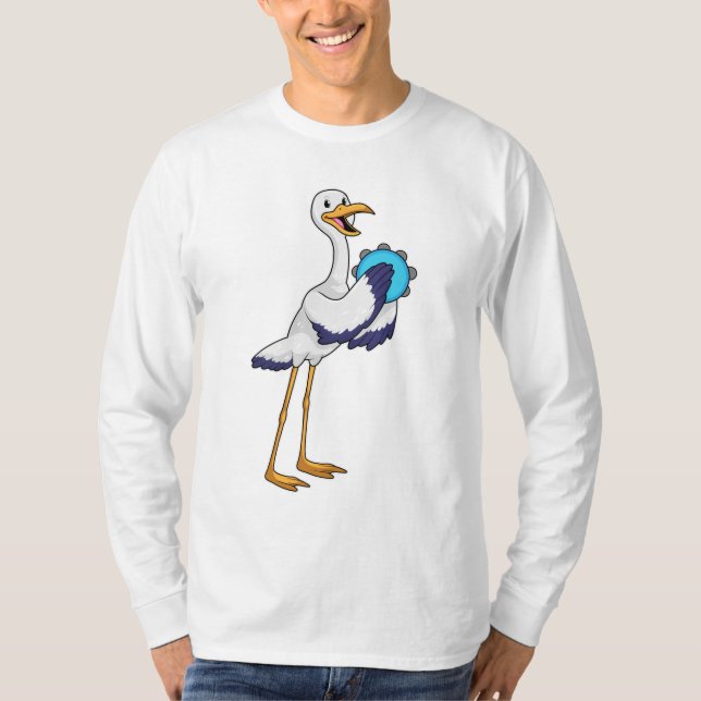 Camiseta Stork como músico con ambourine (Anverso)