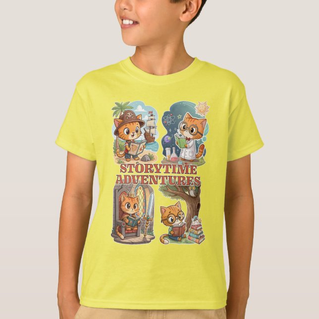 Camiseta Storytime Adventures – A Journey Through Books (Anverso)