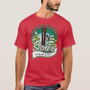 Camiseta Stowe Vermont explore el esquí de Wilderness
