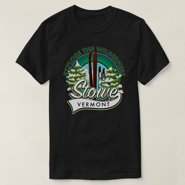 Camiseta Stowe Vermont explore el esquí de Wilderness (Diseño del anverso)