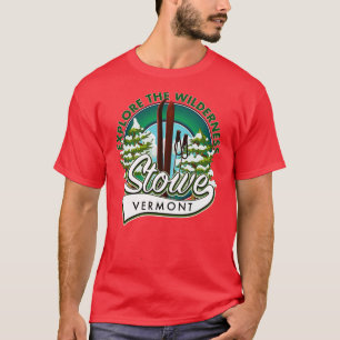 Camiseta Stowe Vermont explore el esquí de Wilderness