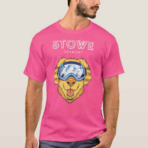 Camiseta Stowe Vermont - Funny Dog Ski Googles