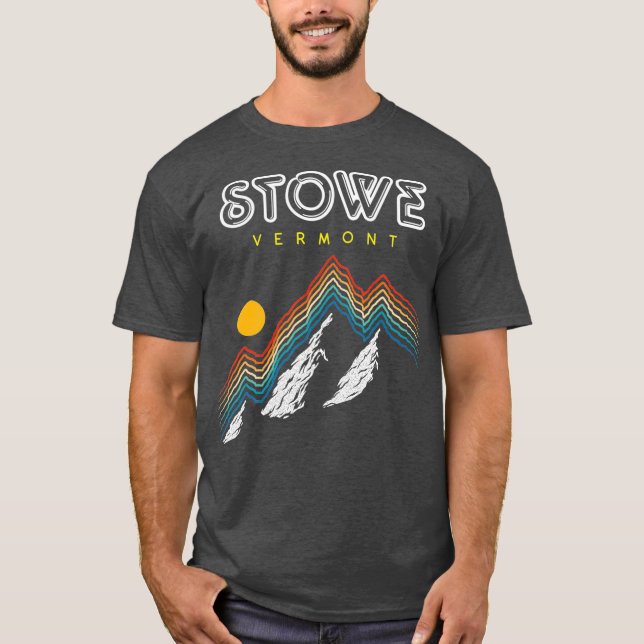 Camiseta Stowe Vermont   Ski Resort 1980s Retro (Anverso)
