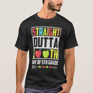 Camiseta Straight Outta 100th Day Of 5th Grade
