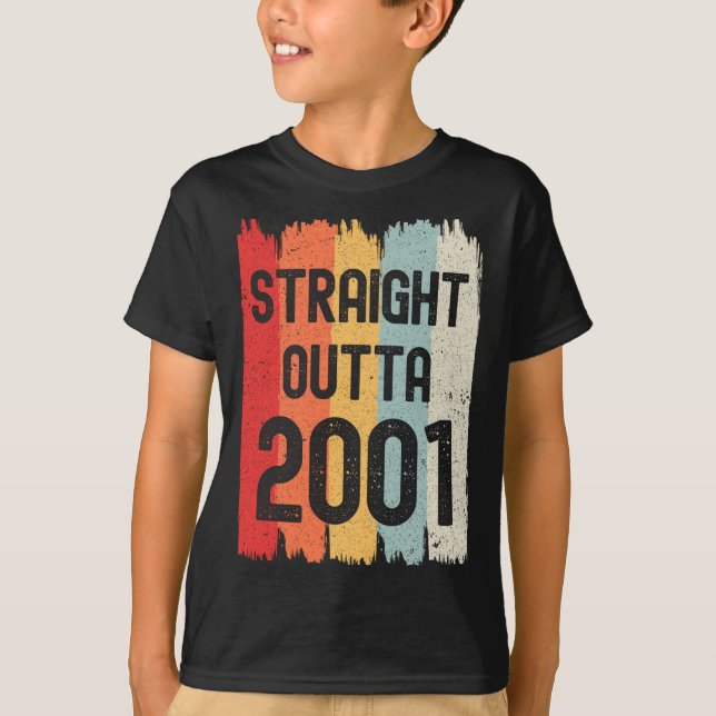 Camiseta Straight Outta 2001 Funny Retro Birthday Awesome S (Anverso)