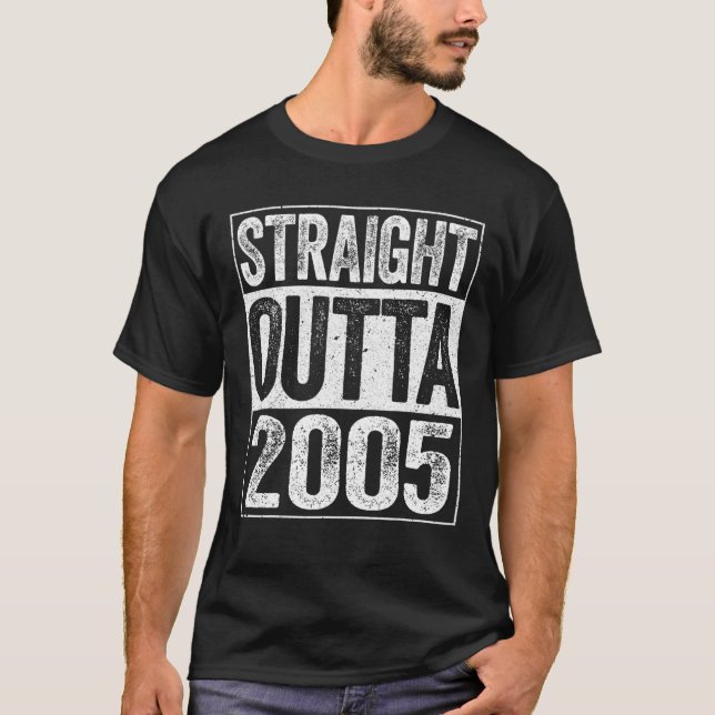 Camiseta Straight Outta 2005 16Th Birthday Gift (Anverso)