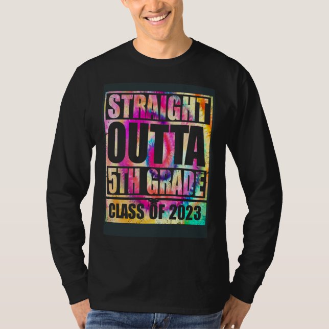 Camiseta Straight Outta 5th Grade Great Graduation   1 (Anverso)