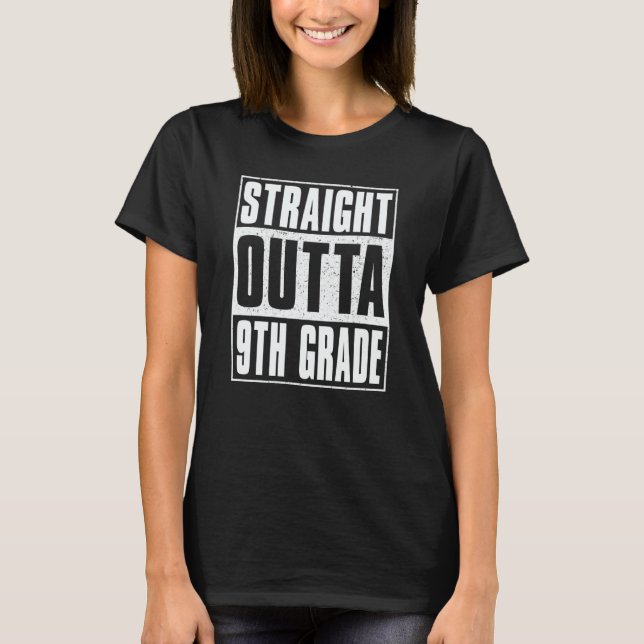 Camiseta Straight Outta 9th Grade Kids Girls Boys Ninth Gra (Anverso)