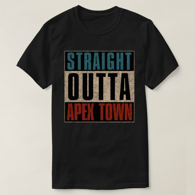Camiseta Straight Outta Apex North Carolina NC (Diseño del anverso)