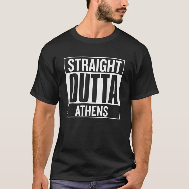 Camiseta Straight Outta Athens Proud City of Origin Apparel (Anverso)