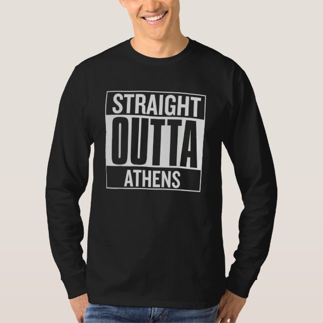 Camiseta Straight Outta Athens Proud City of Origin Apparel (Anverso)