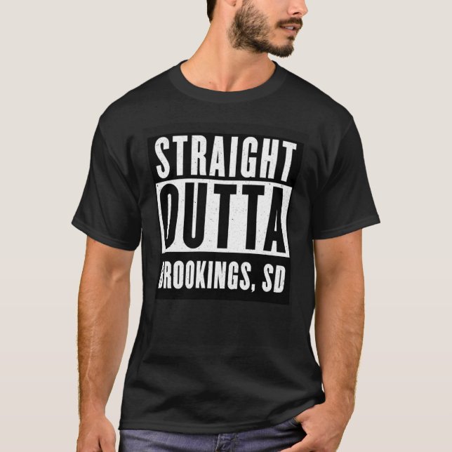 Camiseta Straight Outta BROOKINGS  SOUTH DAKOTA Home V Neck (Anverso)