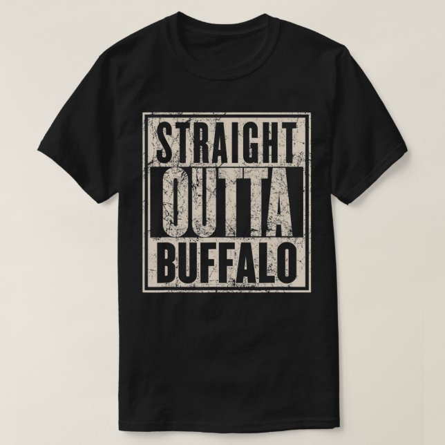 Camiseta Straight Outta BUFFALO Retro Vintage  (Diseño del anverso)