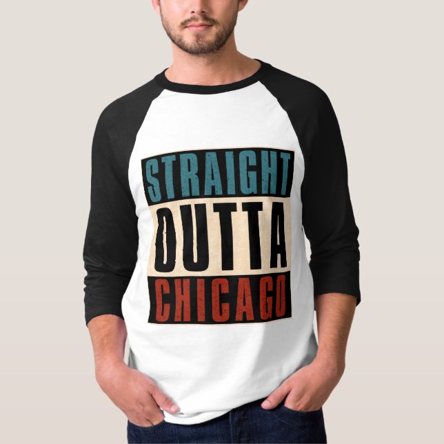 Camiseta Straight Outta Chicago Illinois IL USA (Anverso)