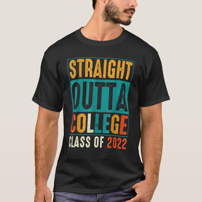 Camiseta Straight Outta College Class Of 2022 Graduation Gi (Anverso)