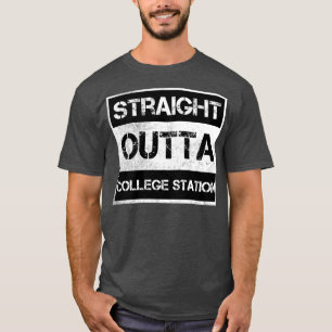 Camiseta Straight Outta College Station Texas Vintage Distr
