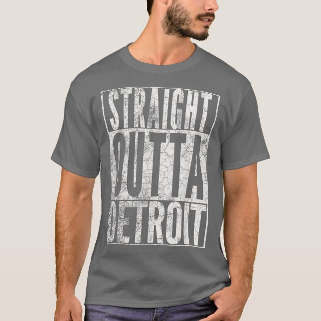 Camiseta STRAIGHT OUTTA DETROIT SHIRT Michigan  Vintage (Anverso)