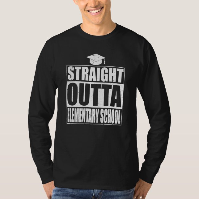 Camiseta Straight Outta Elementary School Class Graduation (Anverso)