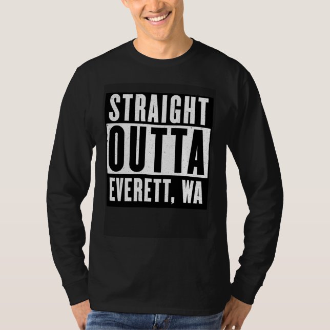 Camiseta Straight Outta EVERETT  WASHINGTON Home (Anverso)