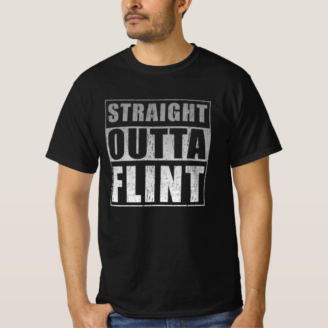 Camiseta Straight Outta Flint (Anverso)