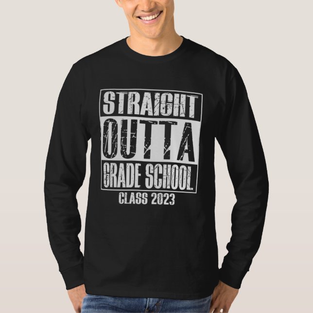 Camiseta Straight Outta Grade School Preschool Graduation S (Anverso)