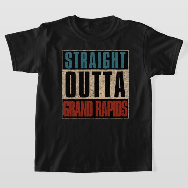 Camiseta Straight Outta Grand Rapids Michigan MI (Distribución)