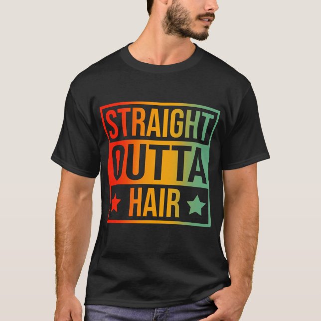 Camiseta Straight Outta Hair (Anverso)