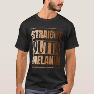 Camiseta Straight Outta Melanin Black Live Matter History M