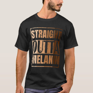 Camiseta Straight Outta Melanin Black Live Matter History M
