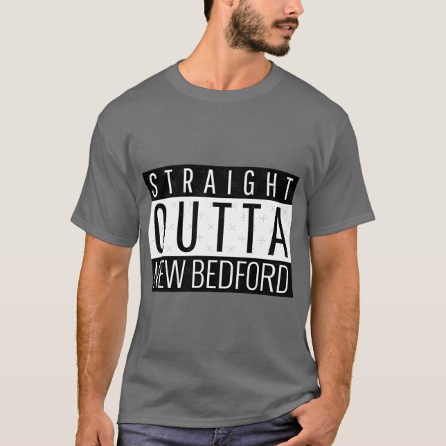Camiseta Straight Outta New Bedford Massachusetts Oversized (Anverso)