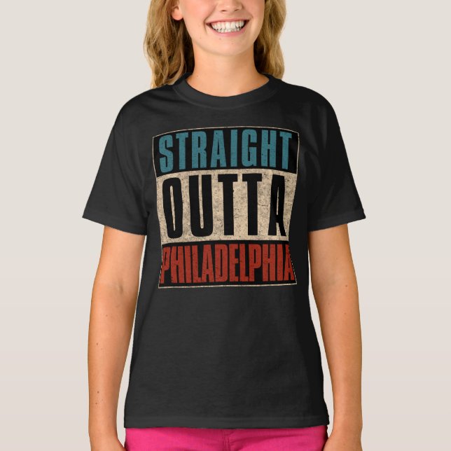 Camiseta Straight Outta Philadelphia Pennsylvania PA EE.UU. (Anverso)