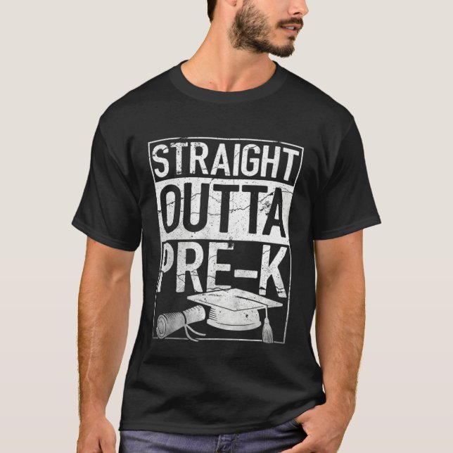 Camiseta Straight Outta Pre K  Preschool Graduation (Anverso)