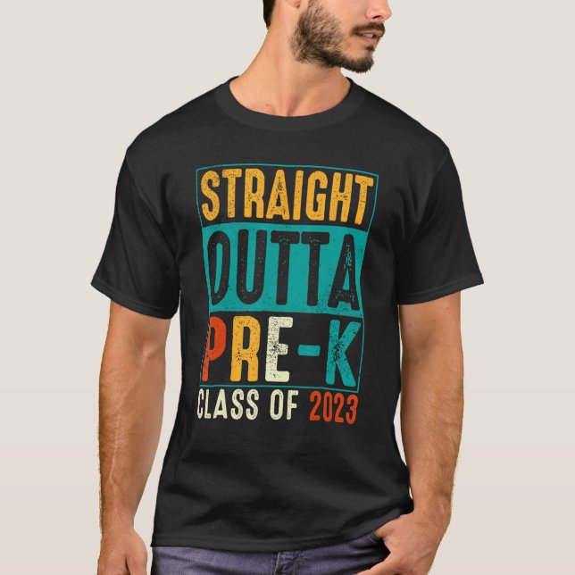 Camiseta Straight Outta Pre K Preschool Graduation (Anverso)