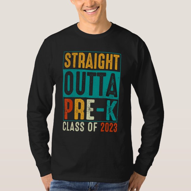 Camiseta Straight Outta Pre K Preschool Graduation (Anverso)