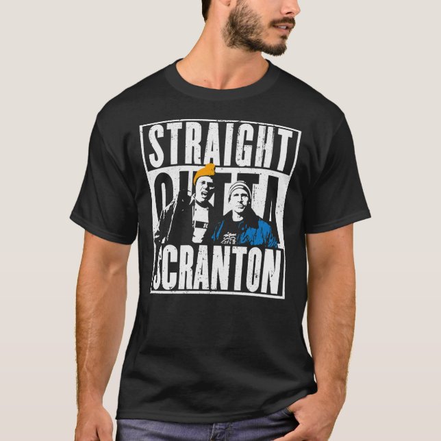 Camiseta Straight Outta Scranton - Lazy Scranton Essential  (Anverso)
