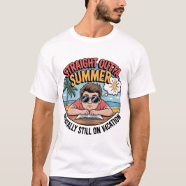 Camiseta Straight Outta Summer Funny Back to School