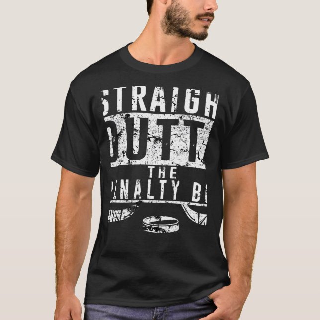 Camiseta Straight Outta The Penalty Box Ice Hockey Player D (Anverso)