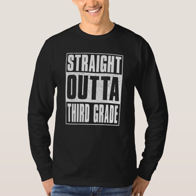 Camiseta Straight Outta Third Grade Kids Girls Boys 3rd Gra (Anverso)