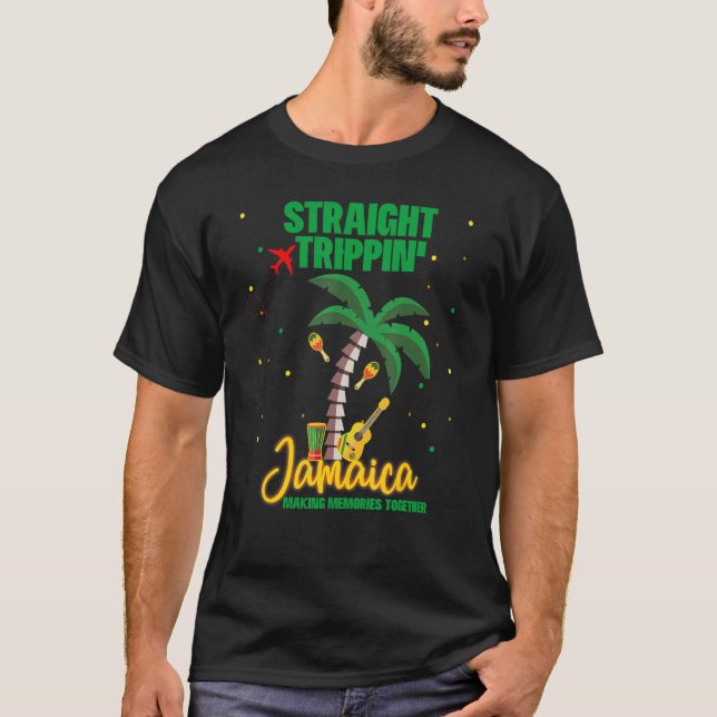 Camiseta Straight Trippin Jamaica Group Vacation Matching (Anverso)