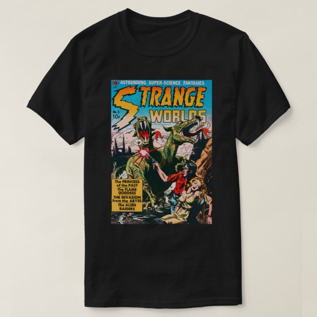 Camiseta Strange Mundos asombrosos superfantasías científic (Diseño del anverso)