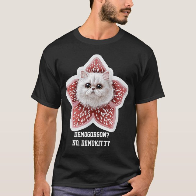 Camiseta Stranger Things Demogorgon? No, Demokitty Cute (Anverso)