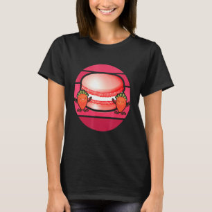 Camiseta Strawberries Macaroon Framboise Macaron Bakery Sna