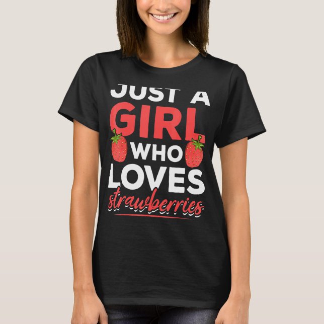 Camiseta Strawberries Red Berry Summer Food Women Chicas St (Anverso)