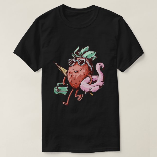 Camiseta Strawberry Beach Vacay (Diseño del anverso)