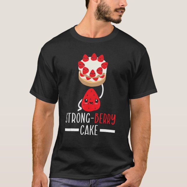 Camiseta Strawberry Cake Weightlifter (Anverso)