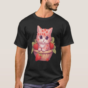 Camiseta Strawberry Cat
