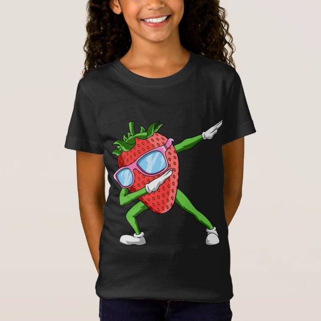 Camiseta Strawberry Dabbing Fruit Lover Fruitarian Strawber (Anverso)