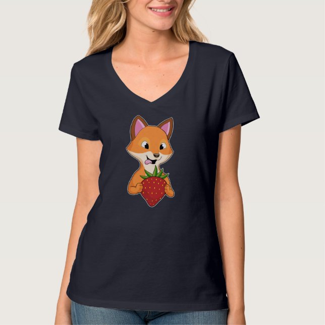 Camiseta Strawberry Fox Fruit (Anverso)