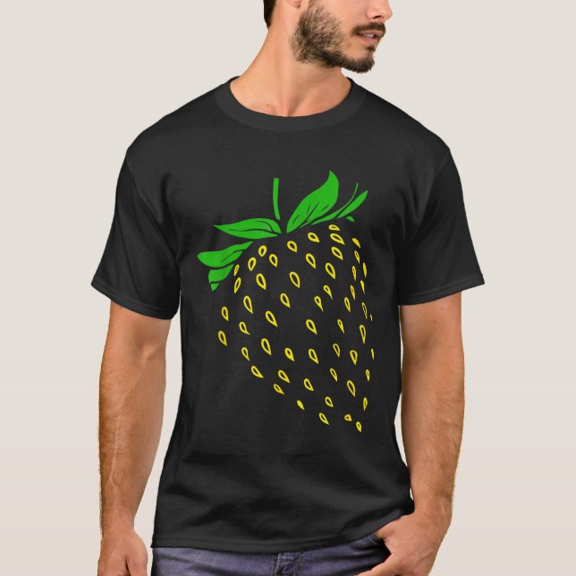 Camiseta Strawberry Fruit Costume Simple Funny Party  (Anverso)