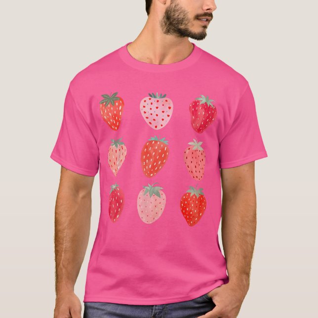 Camiseta Strawberry Funny Hawaii Summer Vacation Beach Fami (Anverso)
